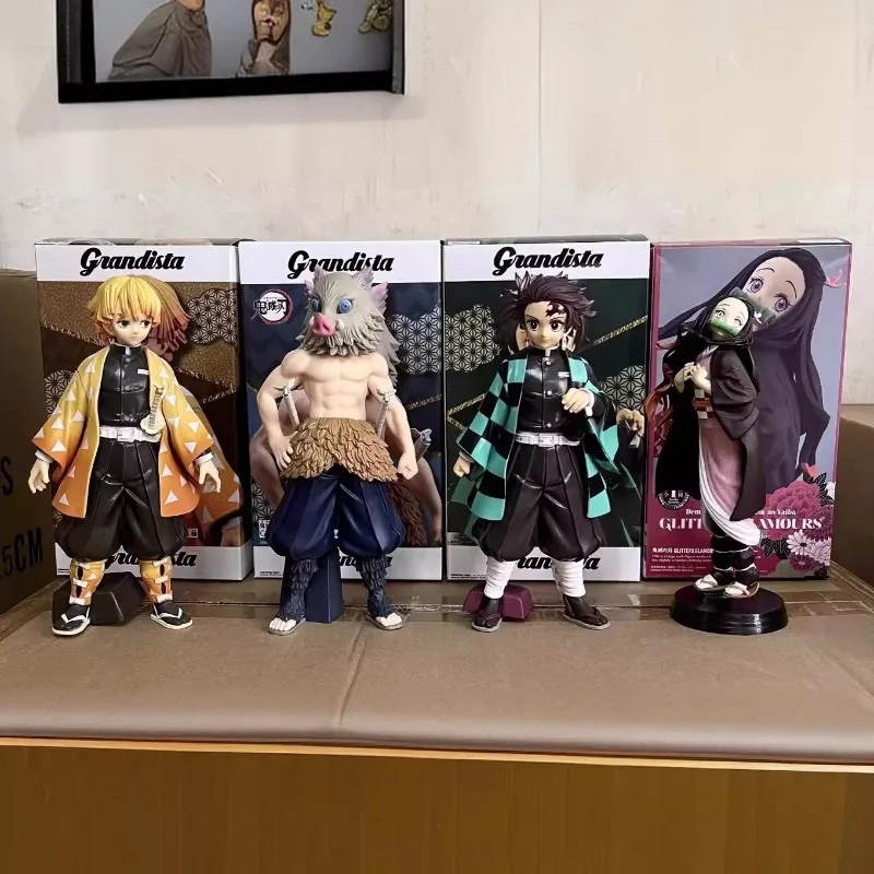 

Kamado Tanjirou, Agatsuma Zenitsu Nezuko Standing Pose PVC Figures Boxed Anime Collectible Dolls, Fanfavorite Gifts