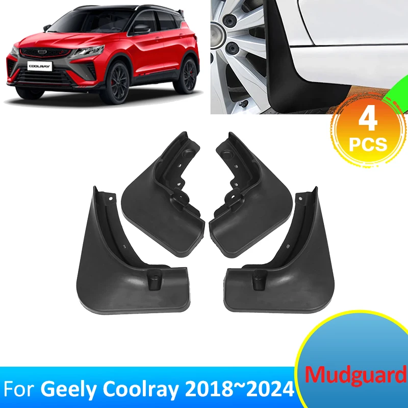 For Geely Coolray 2024~2018 2019 2020 2021 20222 2023 SX11 X50 Accessories Mud Front Rear Anti-splash Mudguards Fender Mudflap