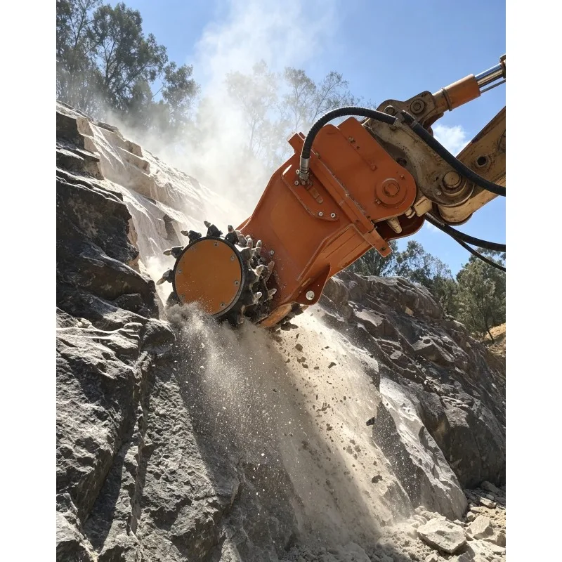 Professional Hydraulic Rotary Drum Cutter for Excavator Gear Bearing Core Components milling drum for Excavator Rock Grinder