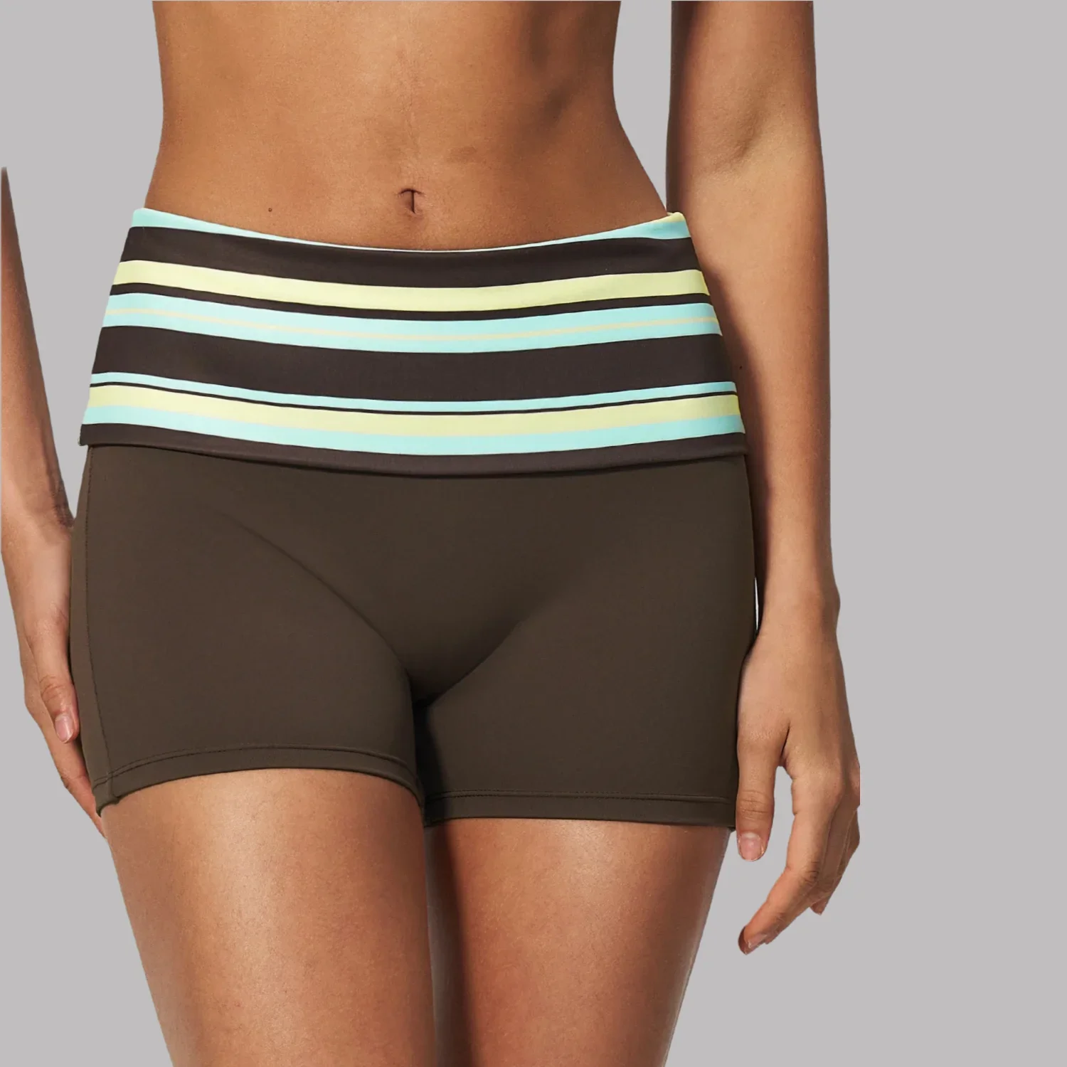 New  Summer Workout Shorts Color Block High Stretch Tummy Control Butt Lift Running Quick Dry Gym Yoga Fitness Activewear