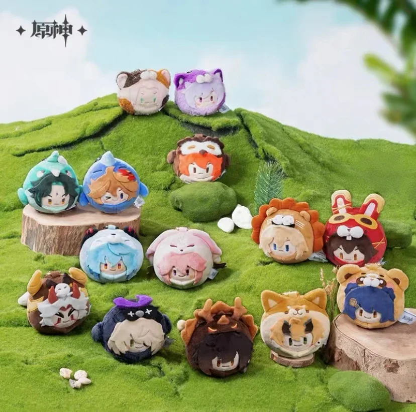 

2023NEW Genshin Impact Tivat Zoo Theme Series Plush Pendant Gift Diluc Ragnvindr Xiao