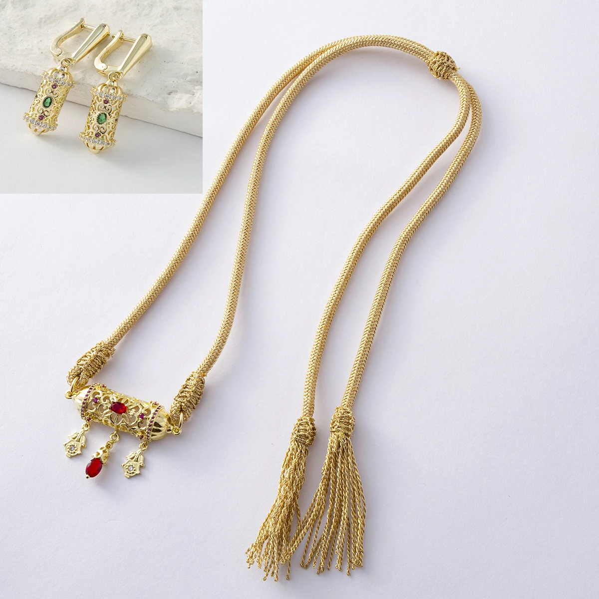 New Hot Selling Handmade Woven Rope Pendant Necklace Fashion Women'S Wedding Moroccan Jewelry Accessories Exquisite Gift