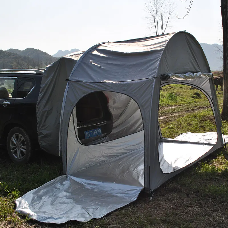 Back of Car Tent for Camping, Hatchback,Truck Tent with Floor,  Tailgate, SUV to attach, Tailgate Tent with 3 Big Doors