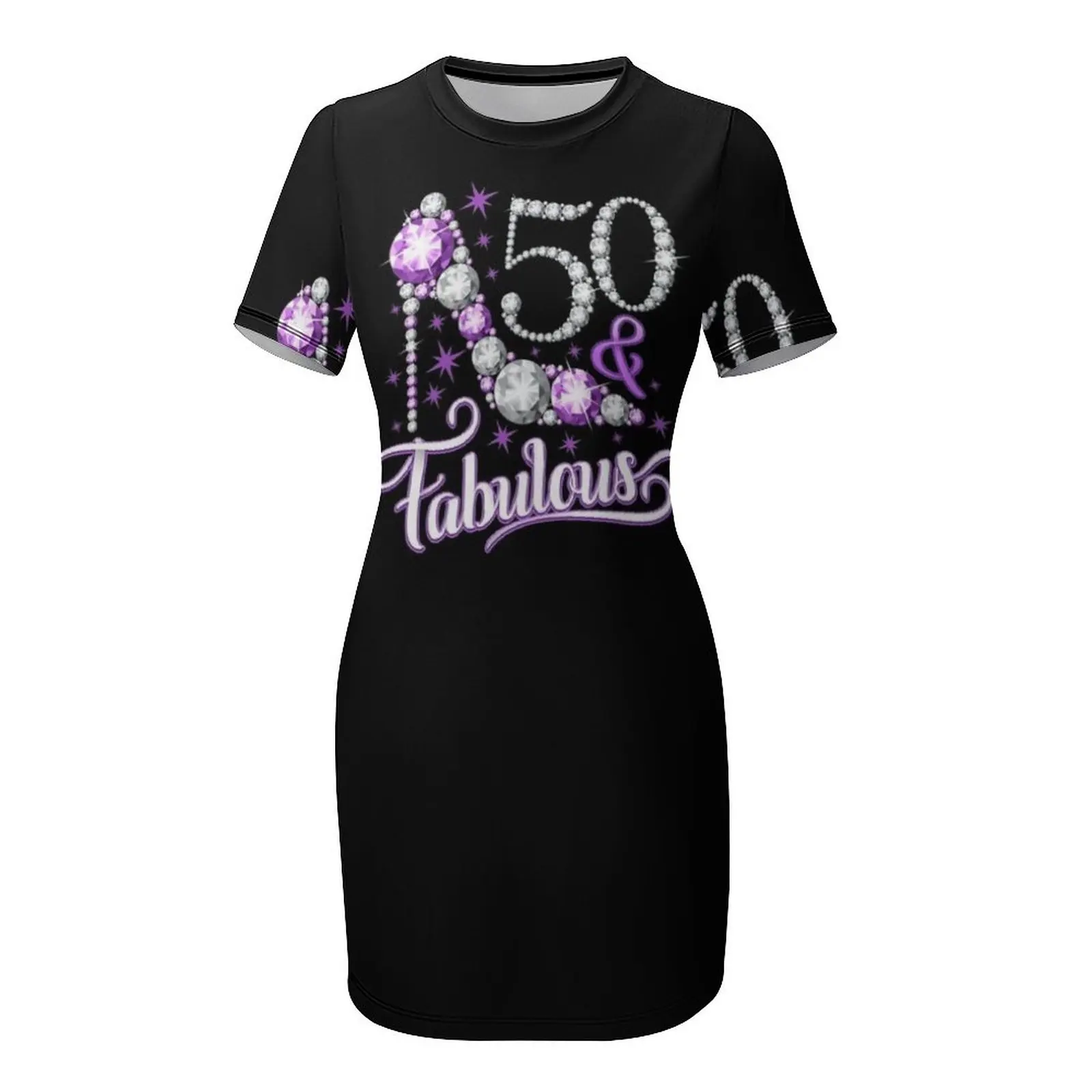 T-Shirt zum 50. Geburtstag. 50 & fabelhaftes T-Shirt für Damen. Kurz ärmel iges Kleid Sommerkleid ung Strand outfits für Frauen