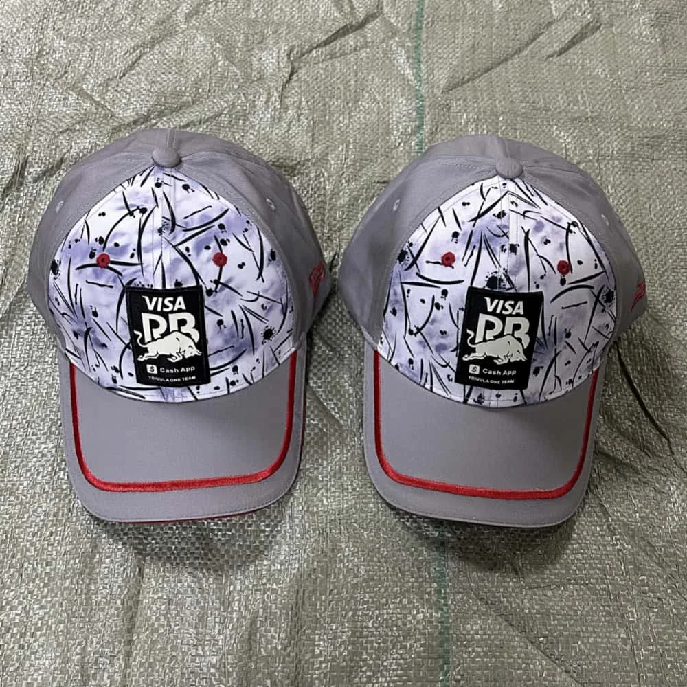 새로운 그레이 레드불 야구 모자 Visa Cash App RB 2025 Jannanese GP 유키 츠노다 9 세븐스 캡 남성용 및 여성용 레드불 썬 모자