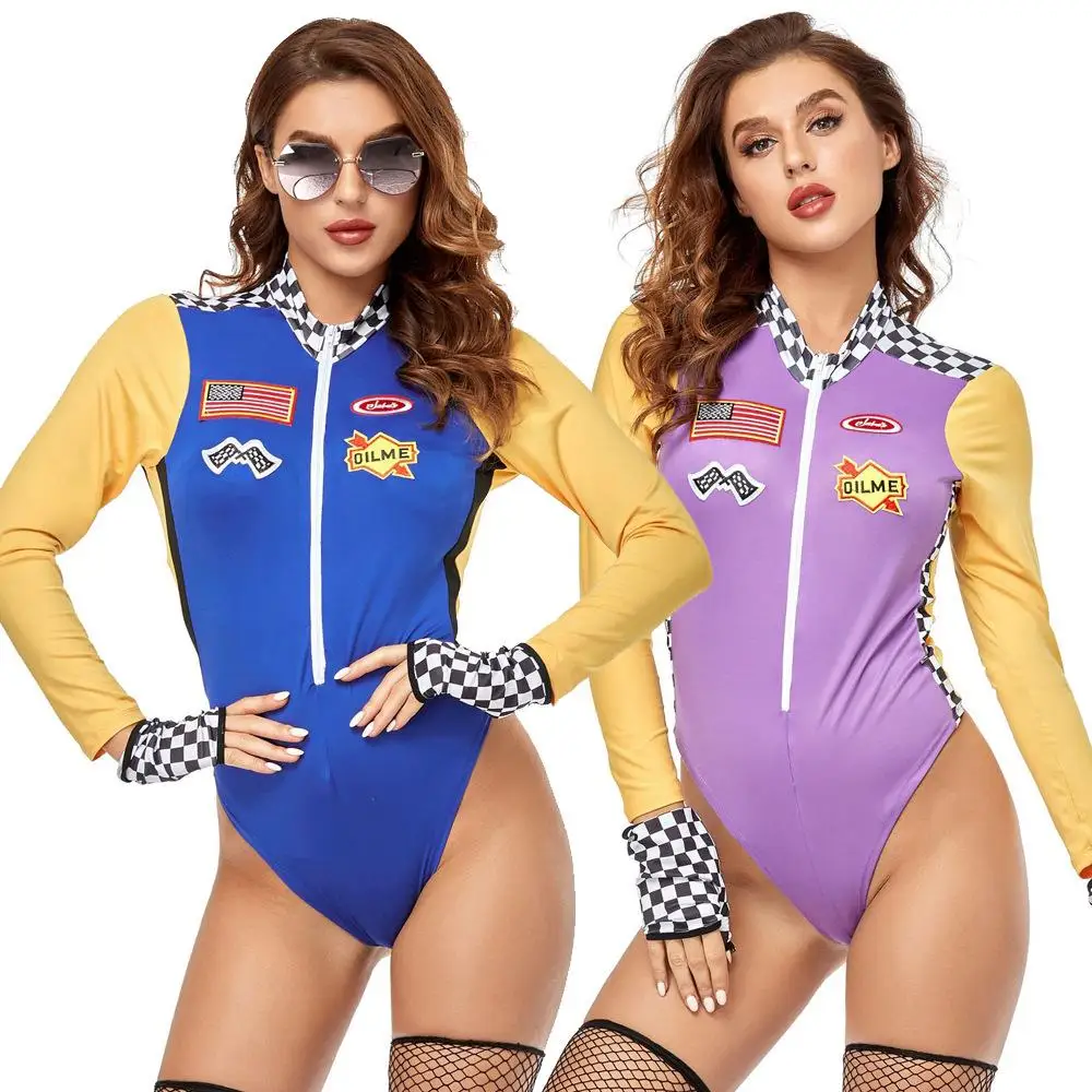 

Halloween Cosplay Cheerleader Suit Women's Racing Driver Professional Racing Outfit Catwalk Uniform Stage Costume Gift