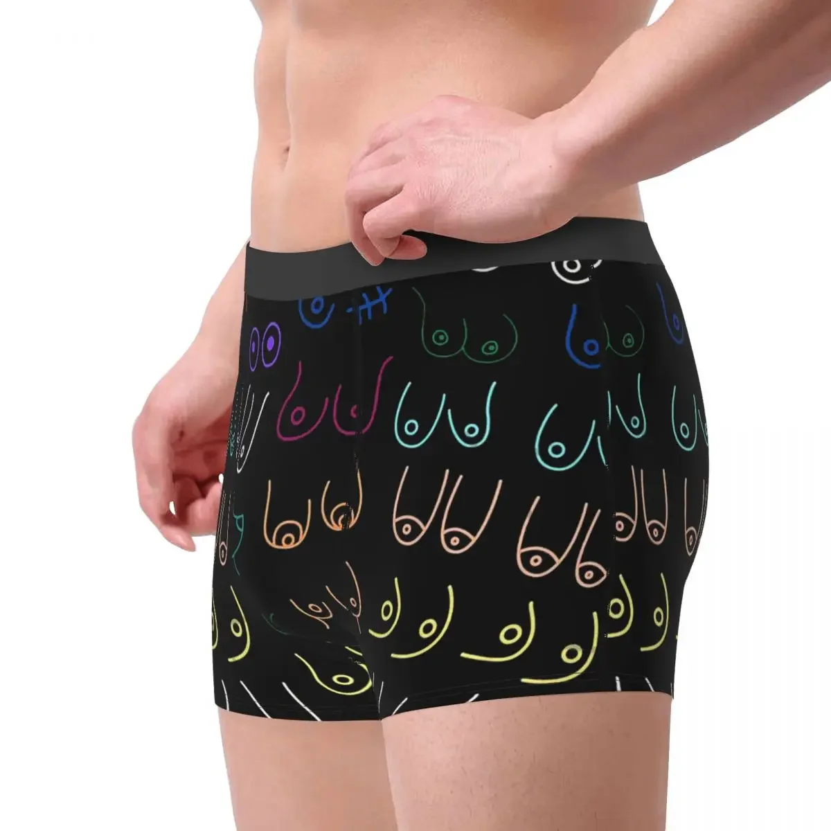 Cute BOOBS Underpants Breathbale Panties Men's Underwear Ventilate Shorts Boxer Briefs