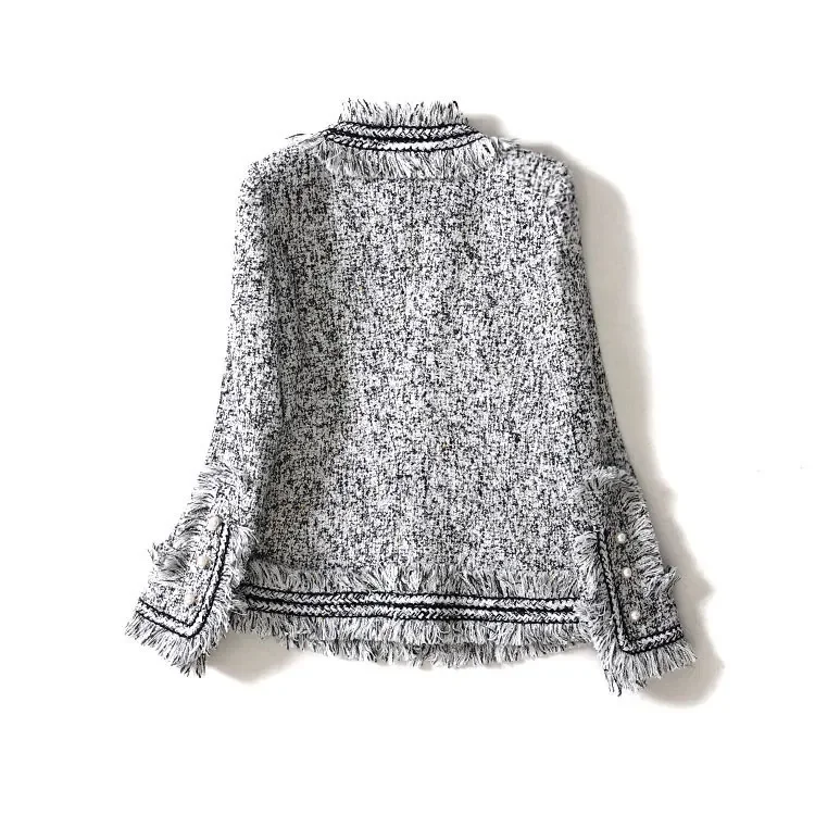 New fair maiden celebrities tweed jacket female show thin little sweet wind short coat