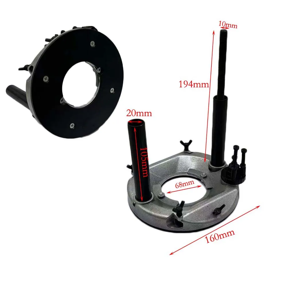 /Bimetal /Router /Base Assembly For For Dongcheng 3612 Engraving Machine Replacement Part Black Milling Fixture Power Tool Acces