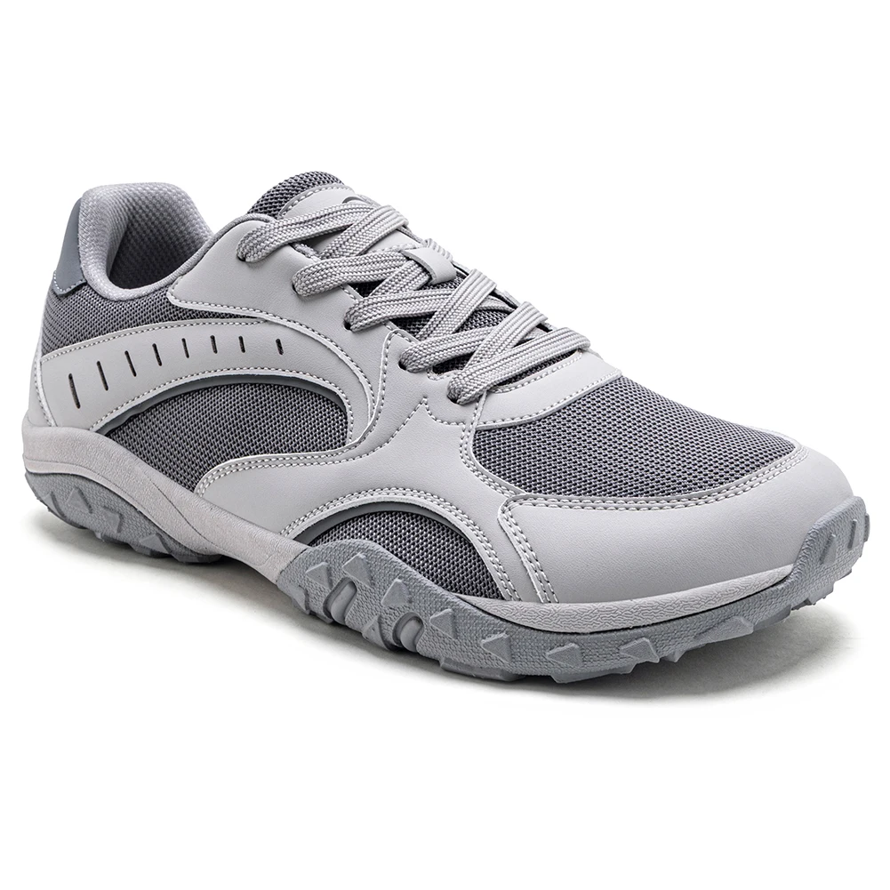HOBIBEAR Unisex-Wanderschuhe mit breiter Zehenbox, Schnür-Wanderschuhe, Outdoor-Reise-Sneaker aus Kunstleder und Mesh, minimalistische Sneaker – Detail 13
