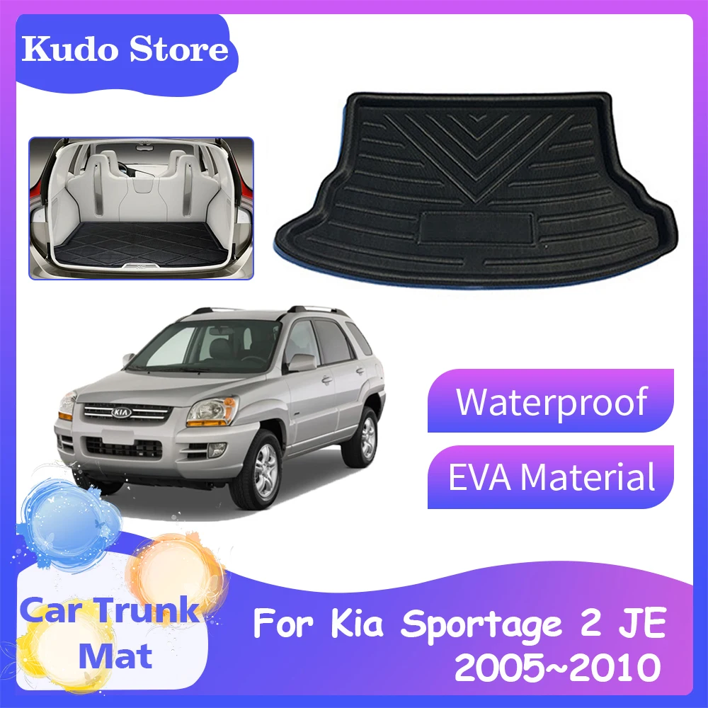 

Car Trunk Mats for Kia Sportage 2 JE KM 2005~2010 Waterproof Storage Carpet Space Decoration Cargo Boot Liner Cushion Accessorie