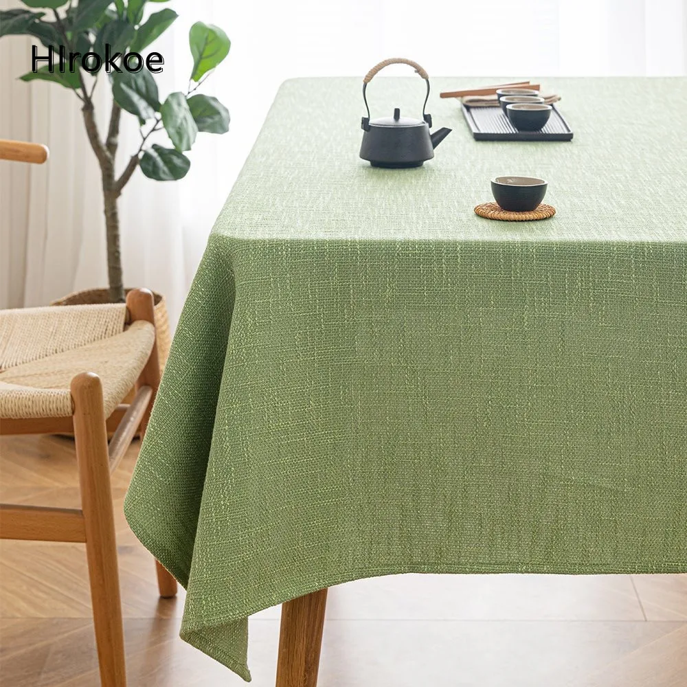 

Chinese Tea Tablecloth Imitation Cotton And Linen Pastoral Tablemat Coffee Desk Tablecloth Plain Rectangular Tablecover Dresser