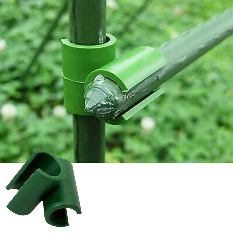 5/50pcs Plastic Plant Trellis Connector Clip Greenhouse Garden Universal Flower Support Fixed Connector Pillar Diameter Fastener