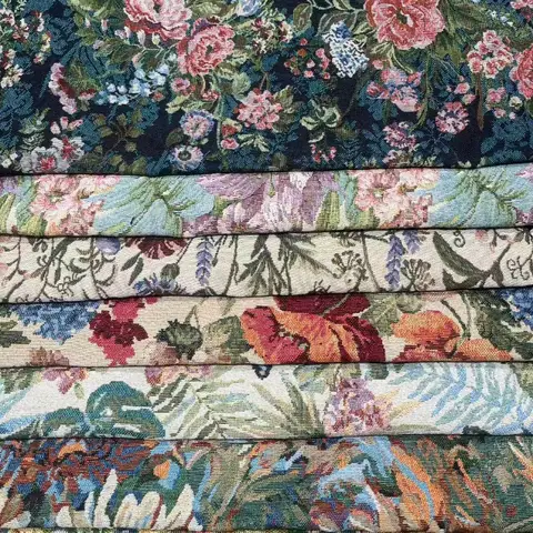 Fabric Jacquard Chenille Oil Painting Style Jacquard Chenille Fabric Upholstery By The Meter for Sofa Cover Pillowcase Tablecloth Bag Cushion Diy Cloth