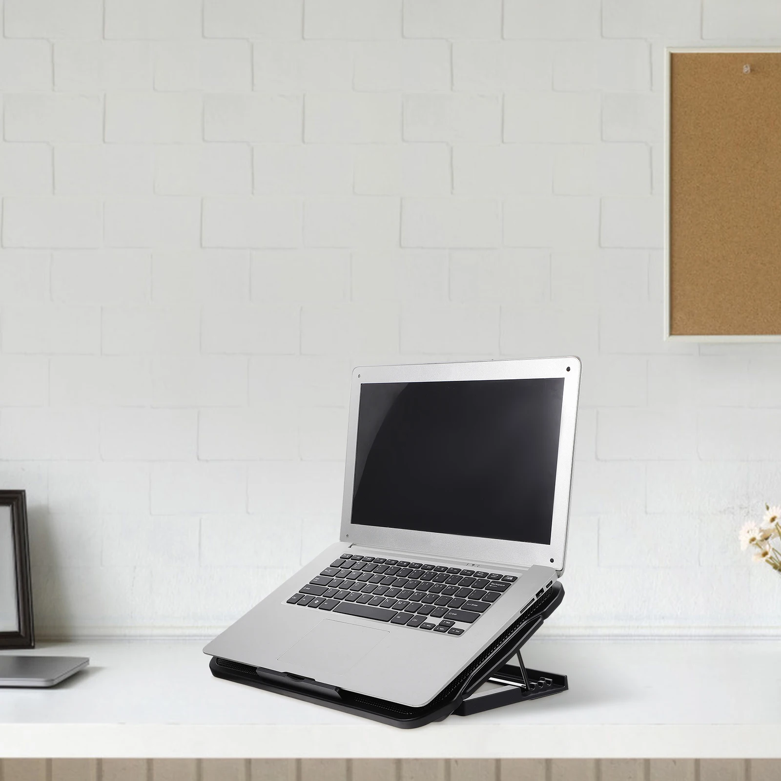 

Laptop Cooling Base Stand Fan Pad Notebook Cooler Ergonomic Portable Gaming Efficient Heat Dissipation Black Plastic