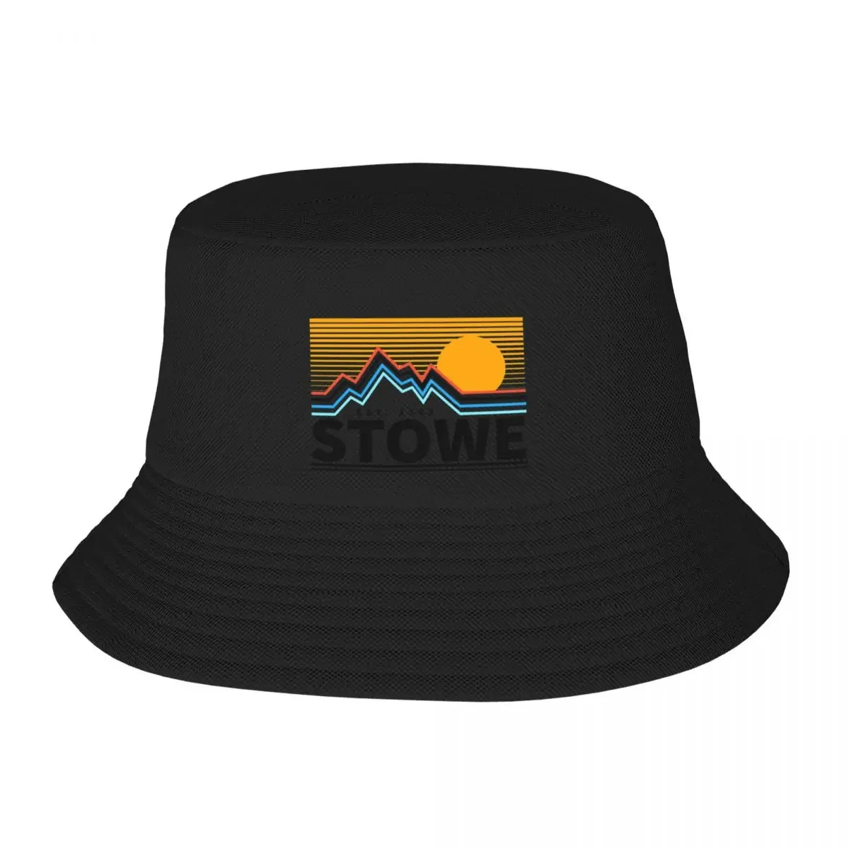 Stowe Vermont Vintage Retro Hiking, Snowboarding Adventure Skiing Bucket Hat Sun Hat For Children |-F-| Hats For Women Men's