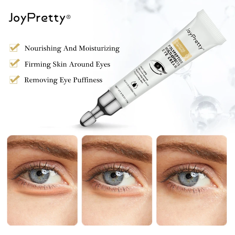 Joypretty Peptide Eye Cream Dark Circles Bags Removal Eyes Contour Corrector Anti-Wrinkle Anti-Aging Skin Care Creams Whitening