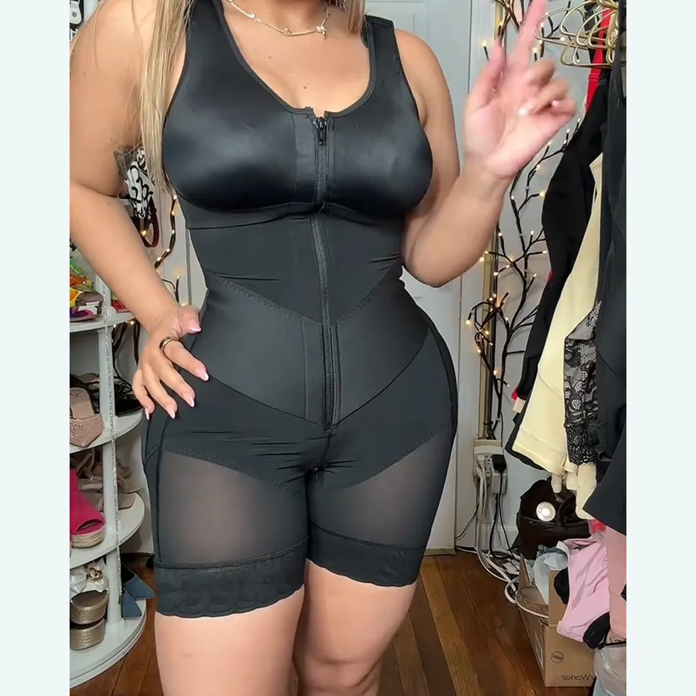 High Compression Full Body Faja with Zipper - Tummy Control, Butt Lifter & Thigh Slimmer Shapewear for Women