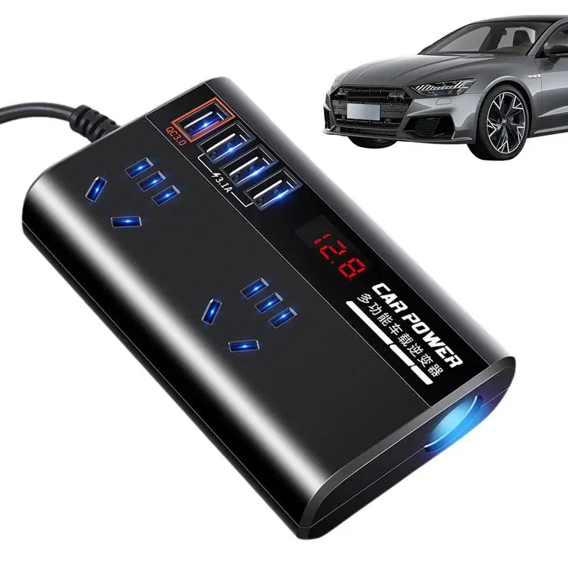 

Car Inverter Power Outlet DC 12V 24V To 220V Vehicle Power Inverter Car Inverter Converter Charger Power USB Fast Charging