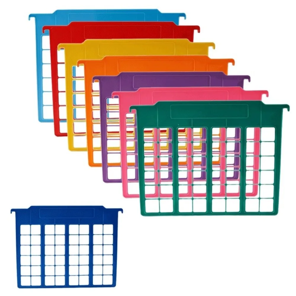 8pcs Durable Plastic Hanging File Divider A4 Multicolor Hanging Folder Separator File Rack Partition Document Classification