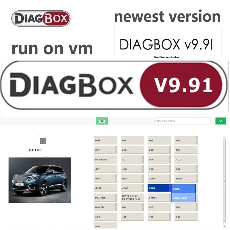 2024New Diagbox V9.96 Diagbox V9.91 For Lexia3 PP2000 Diagbox 9.91 Full Adapter for Lexia 3 for Citroen&Peugeot Car Scanner Tool