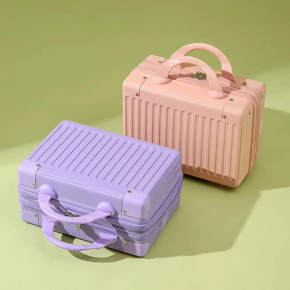 Retro Mini Reiskoffer Cosmetische Box Handbagage Organizer Case Klein Lichtgewicht Wachtwoord Boarding DN8-V