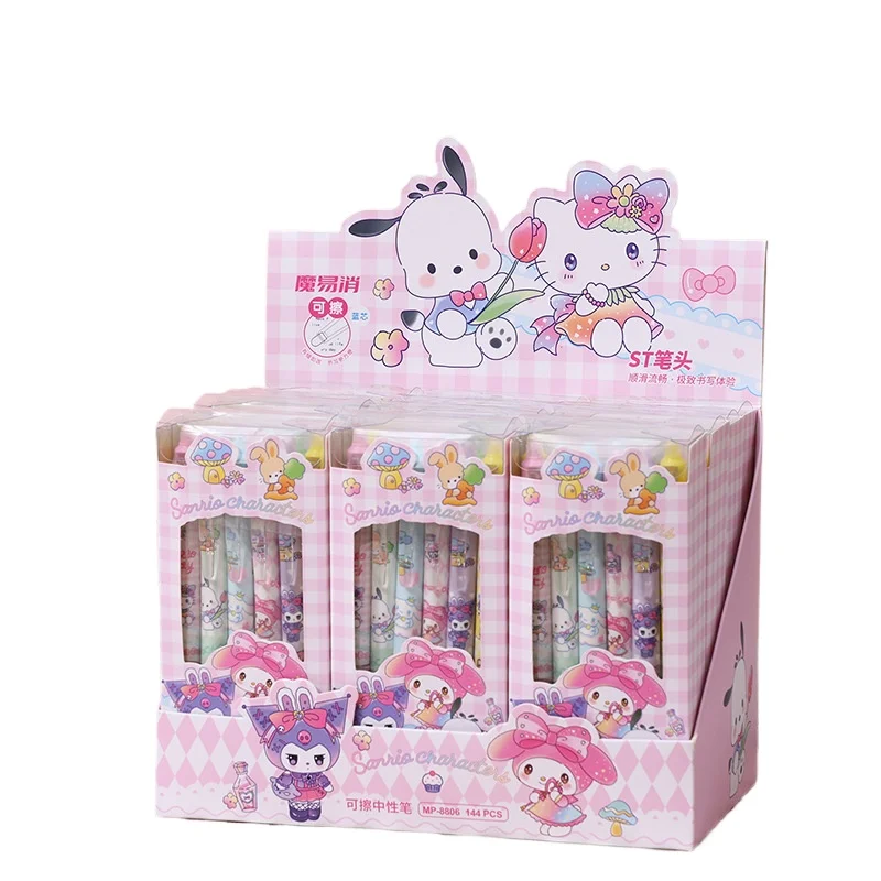 

6-12 шт./лот Kawaii Sanrio Melody Kitty Cinnamoroll стираемые гелевые ручки милые 0,5 мм синие чернила нейтральная ручка офисные школьные принадлежности подарок