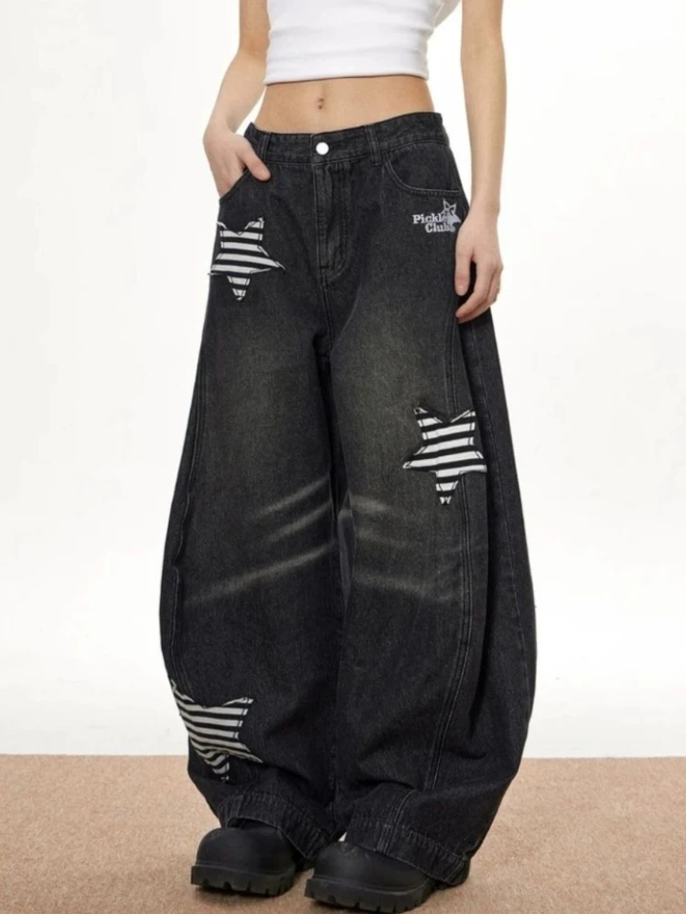 Y2K-pantalones vaqueros rectos Vintage americanos, longitud completa, subcultura desgastada, estilo gótico Punk, cremallera Retro, cintura media, otoño