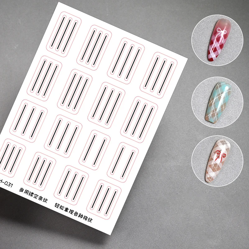 1 Sheet Transparent French Manicure Guide Stickers Strong Adhesive Nail Art Decals French Manicure DIY Stencil 3D Styling Tools