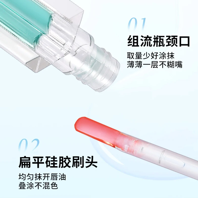 Lippenfeuchtigkeitscreme, Lipgloss-Essenz, wasserglänzende Lippenglasur, aufhellende Lippenlinien, feuchtigkeitsspendender Balsam, farbwechselnder Lippenstift, wasserfest, lichtecht, hinterlässt keine Flecken