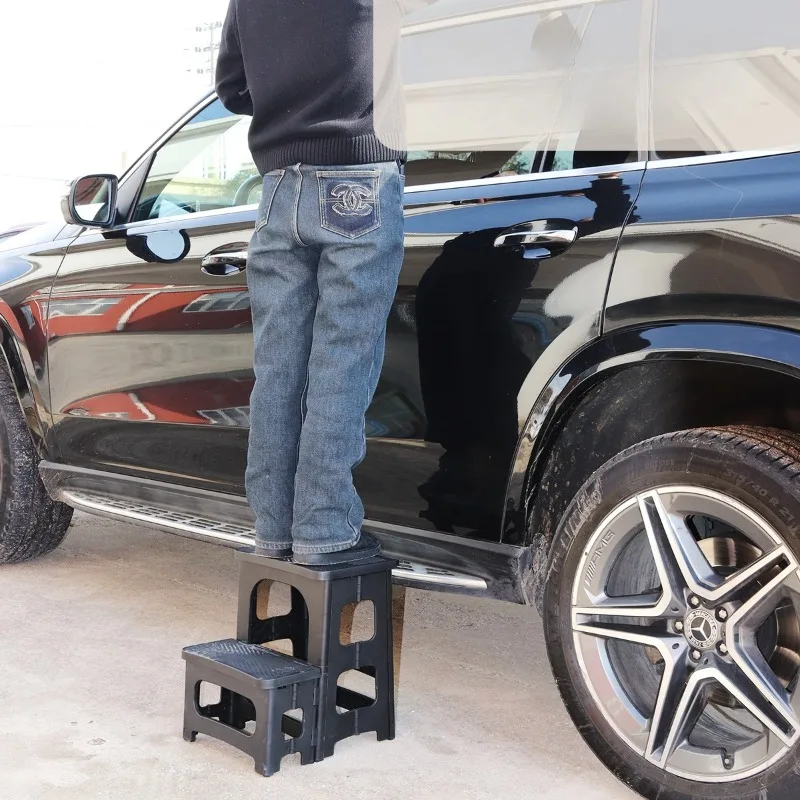 

2 Step Stool Ladders Folding Step Stool For Adults Non-Slip Foldable Stool For Office, Garage, Library, Closet, Bathroom And