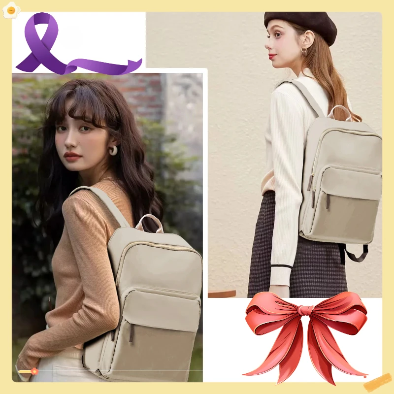 1PC Fashionable and Simple Large Capacity Women's Backpack Travel Business Bag Laptop Bag Wallet Computer Storage Bag