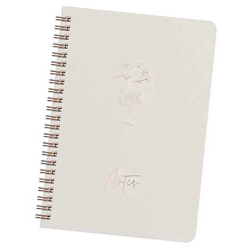 120 페이지의 넓은 줄 지어 트윈 와이어 바인딩 저널이있는 대학 통치 노트