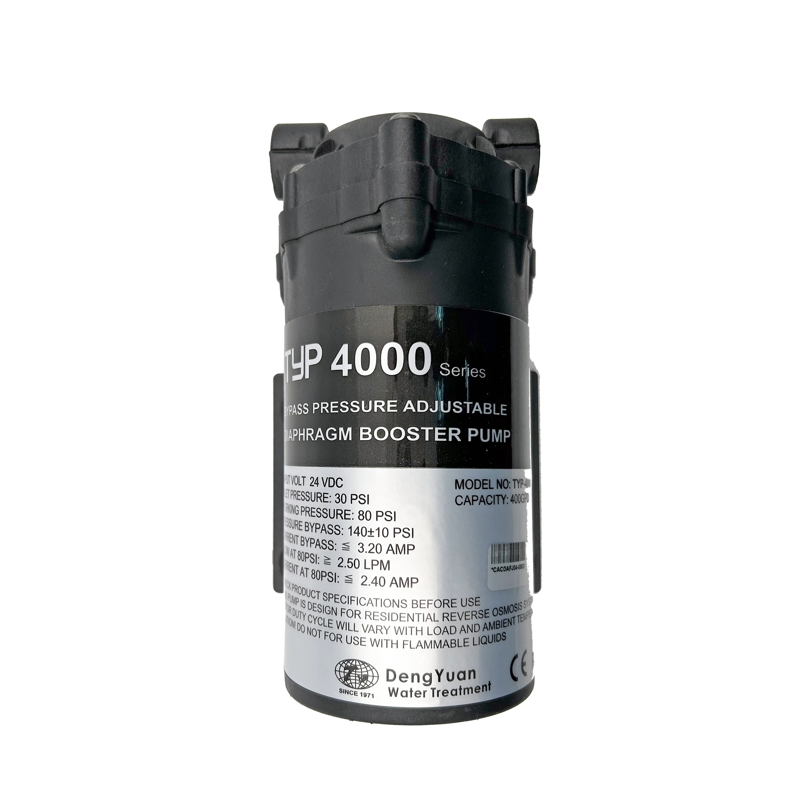 

DengYuan 400GPD DC Booster Pump | High Pressure for RO Water Purifier, Agricultural Spray, Cooling System, Maple Sap