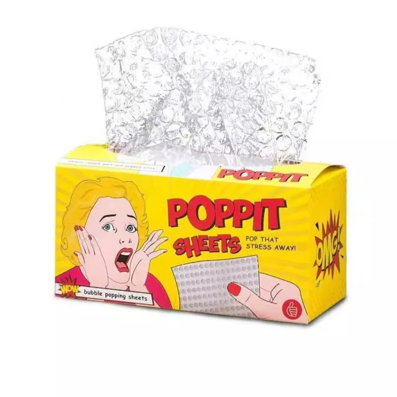 Poppit Lenzuola Carta a bolle Soffio di carta Giocattolo Pellicola a bolle Pellicola a bolle di carta Asciugamano di carta
