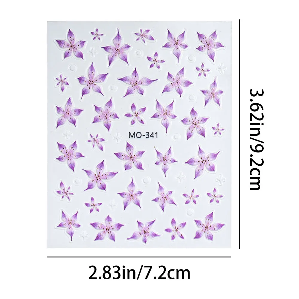 1 قطعة 5D تنقش زنبق مسمار ملصقات ذاتية اللصق هلام الشارات نقع قبالة مسمار الفن زينة القط العين البولندية صالون مانيكير تصاميم #6