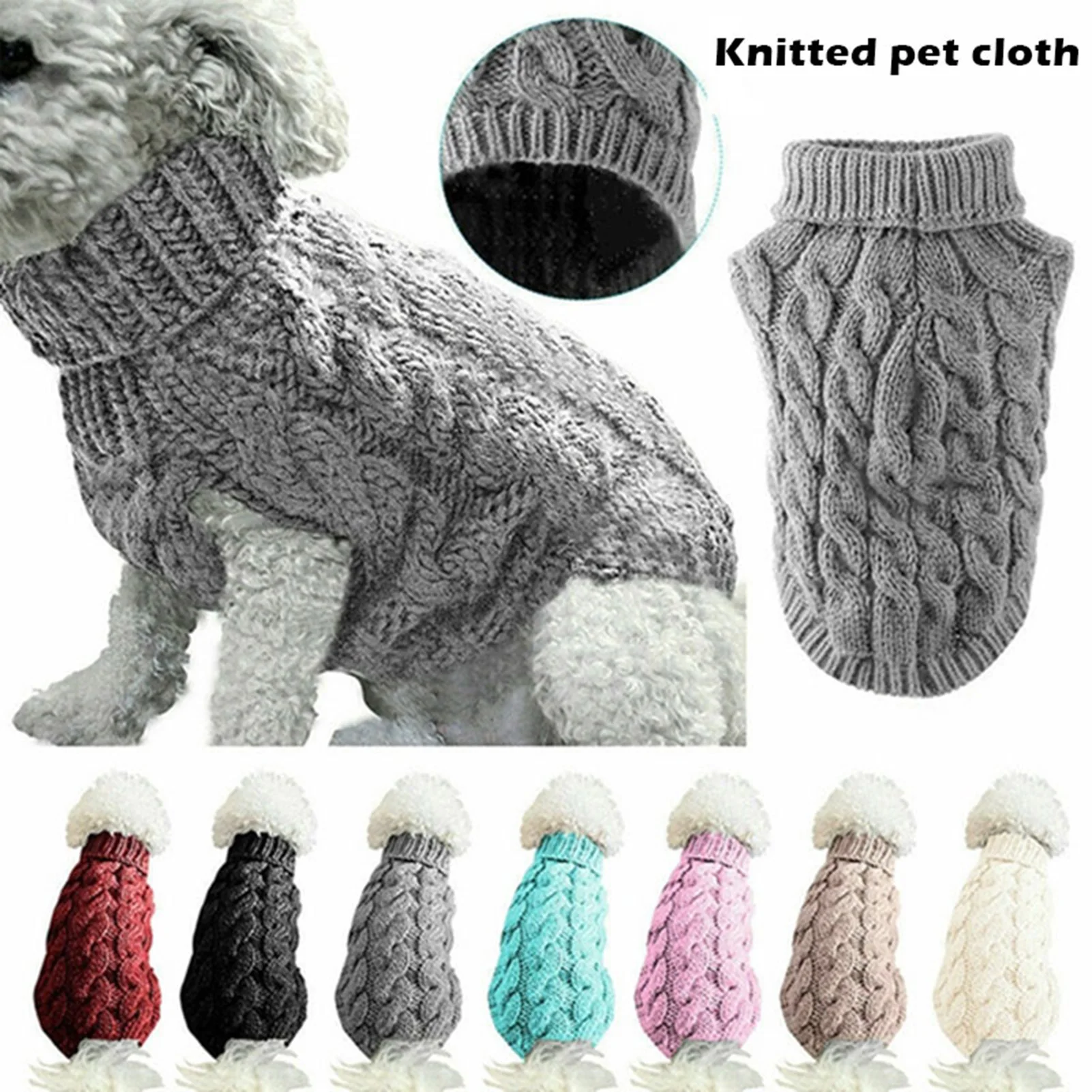 Winter Warm Knitted Pet Sweater Comfortable Pet Clothing For Dog Cat Pet