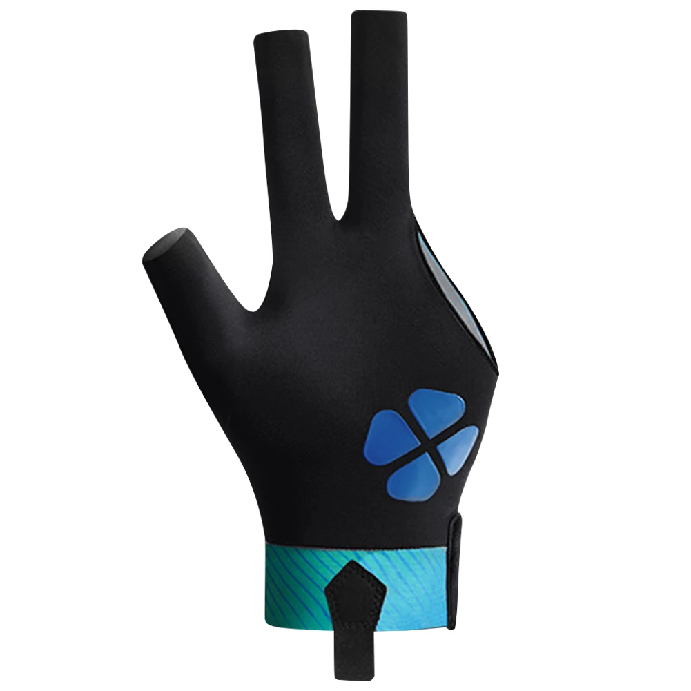 قفازات البلياردو ثلاثة أصابع قفازات المضادة للانزلاق قفازات الاصبع المفتوحة قابل للتعديل 3 أصابع السنوكر قفاز للرجال النساء اليد اليسرى