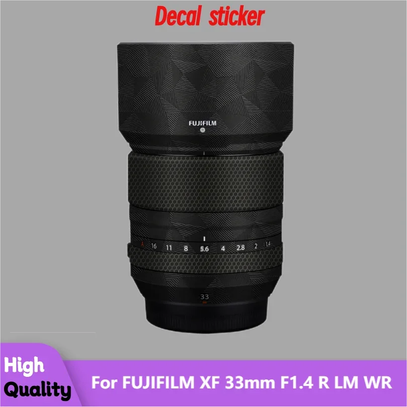 Dla FUJIFILM XF 33mm F1.4 R LM WR soczewka naklejka skóra ochronna naklejka folia winylowa anty-zabezpieczenie przed zarysowaniem płaszcz