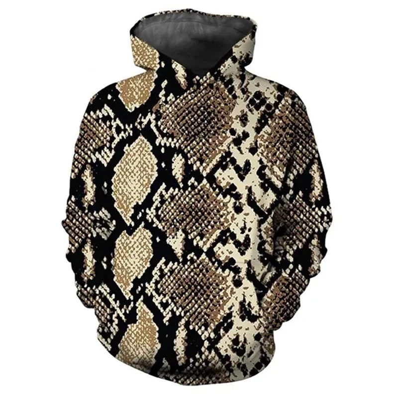 Snake Skin 3D Printed Hoodies Men Women Casual Fashion Streetwear Oversized Sweatshirts Hoodie Kids Pullovers Tracksuit Clothing