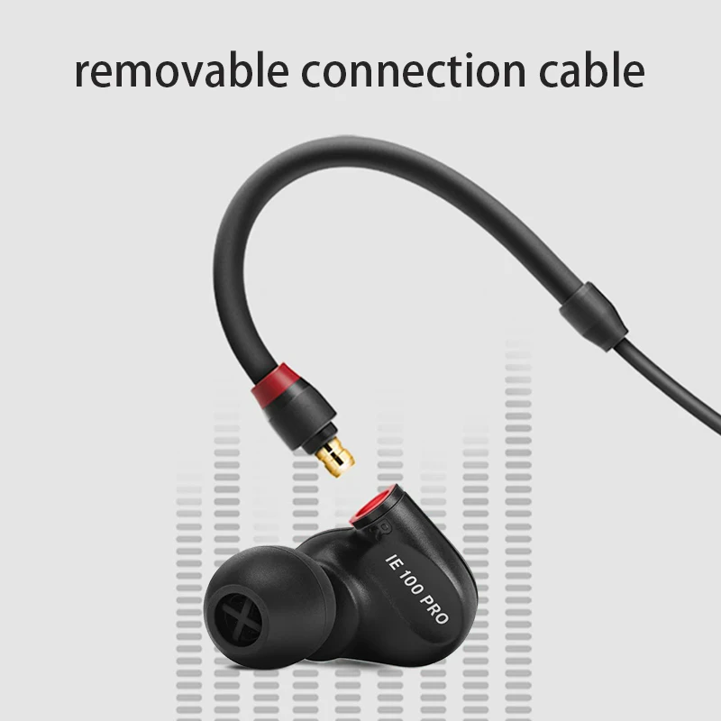 IE 100 PRO Wireless In-Ear Monitoring Headphones with XWB Transducers, Detachable Cable, Secure Fit for Studio and Stage Use