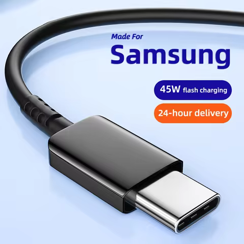 PD 45W 25W USB Type C to C Fast Charge Cable for Samsung Galaxy S22 S23 S24 S25 Plus Note Ultra A53 A54 A55 Charging Data Cable