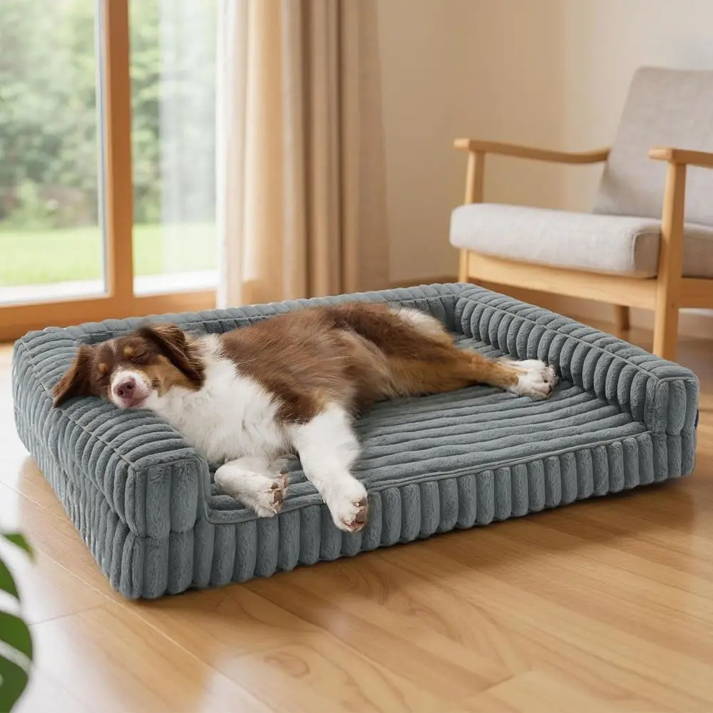

Orthopedic Dog Beds Large Sized Dog, Waterproof Memory Foam Pet Bed with Sides, Non-Slip Bottom and Egg-Crate Foam Large Pet Cou