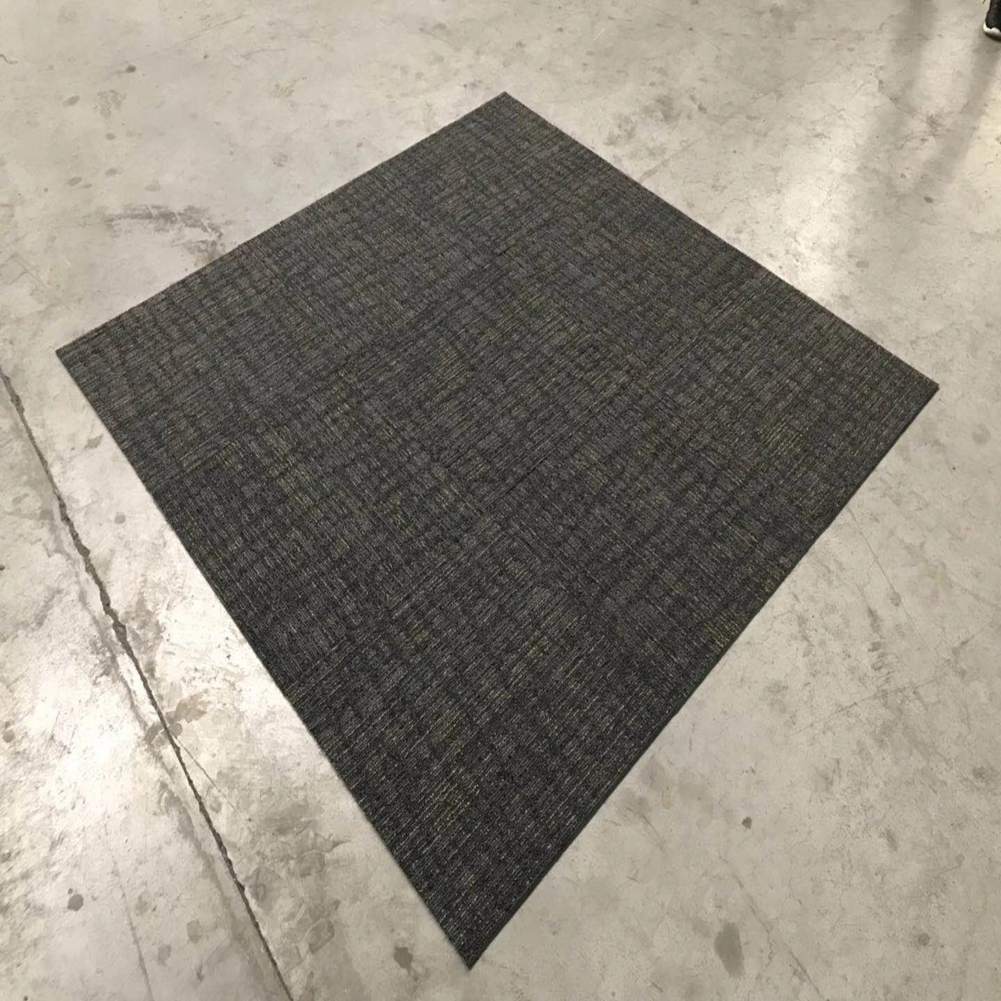 2026 Black Soundproof Mothproof Mildewproof PVC Floor square Carpet 50x50 Carpet Tilepromote sales