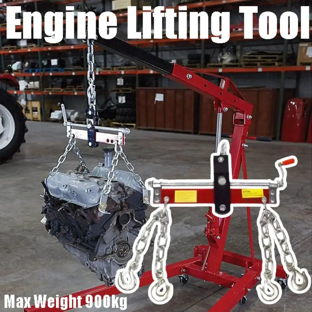 Repair 4-hook Hoist Frame Engine Leveller L-Piece Support Frame Chain Clause Engine Hoist Adjustable Max Weight 1800kg