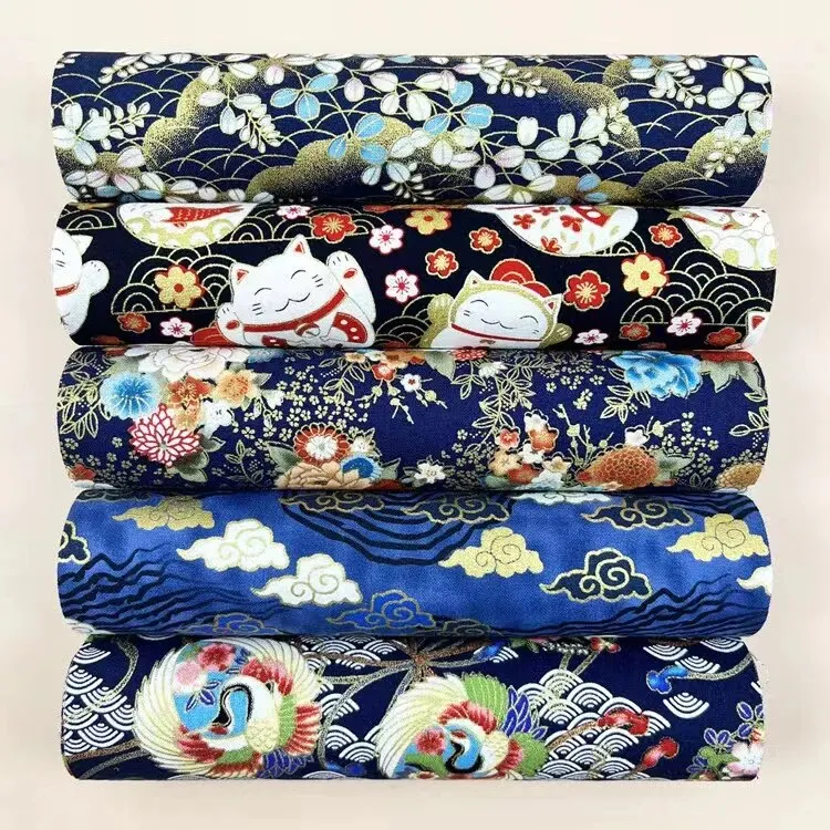 5 stuks katoenen stof, bedrukte stof, handgemaakte poppenkleertjesstof, jurkstof, voor doe-het-zelf naaien scrapbooking quilten ambacht