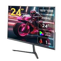 Anmite 24 Inch PC Gaming Monitor 200Hz IPS LCD Display 1920x1080P FHD Desktop Ultra-thin Gaming Computer Screen100Hz HDMI