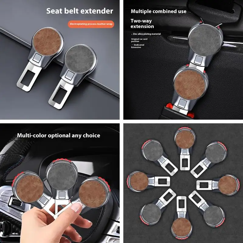 For Porsche Macan Cayenne Audi Q5 Q7 Wear‑Resistant Seat‑Belt Clip Extender Safety Lock Buckle Plug Interior Trim Accessories