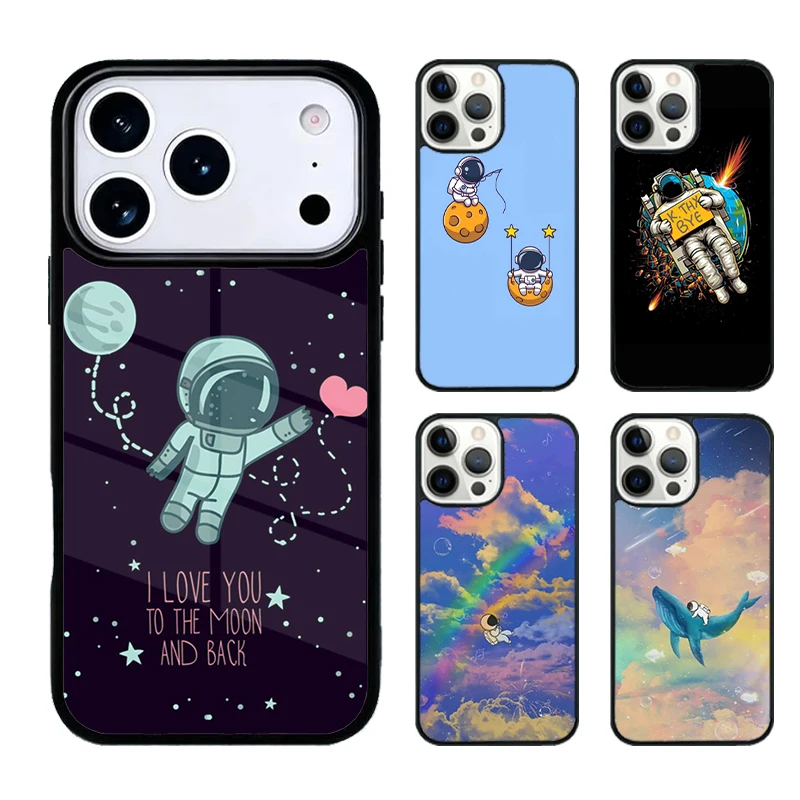 

Star Astronaut Cute Phone Case Compatible with IPhone 17 16e 15 14 13 12 11Pro Max Capa Coque Cover