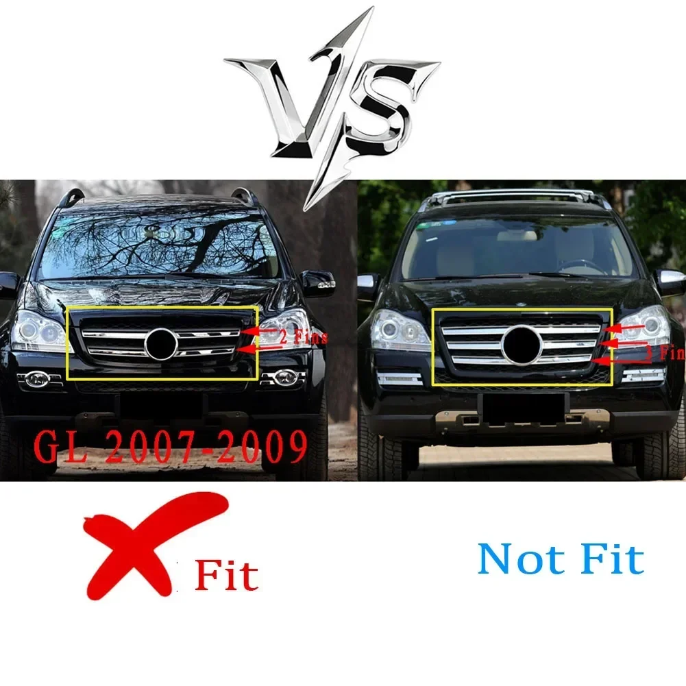 Front Racing Billet Bumper Grille Upper Facelift Grill For Mercedes Benz GL-Class X164 2007 2008 2009 Diamond